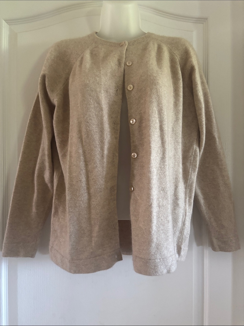 Cashmere Button-Front Cardigan Sweater